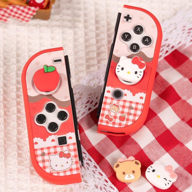 Kuitmor Cute Silicone Joystick Thumb Grip Caps,Joy Con Cover Compatible with Switch/OLED/Switch Lite,4PCS - Cat - Image 5
